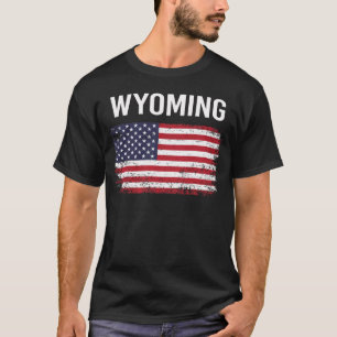 Camiseta Bandera estadounidense Wyoming