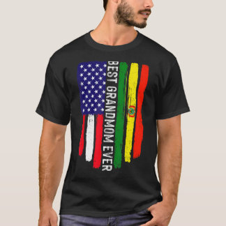 Camiseta Bandera estadounidense y bandera boliviana Mejor A