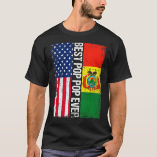 Camiseta Bandera estadounidense y bandera boliviana mejor p