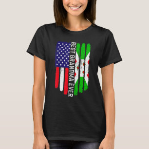 Camiseta Bandera estadounidense y Bandera burundesa Mejor A