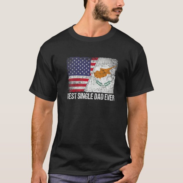 Camiseta Bandera estadounidense y bandera chipriota mejor p (Anverso)