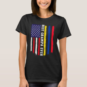 Camiseta Bandera estadounidense y bandera colombiana mejor 