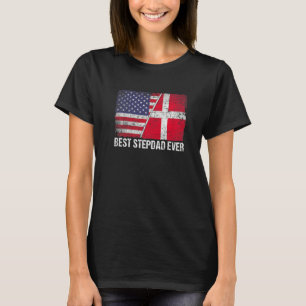 Camiseta Bandera estadounidense y bandera danesa mejor estr
