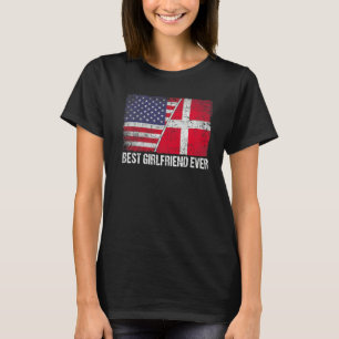 Camiseta Bandera estadounidense y bandera danesa mejor novi