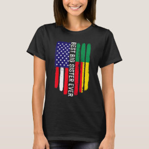 Camiseta Bandera estadounidense y bandera de Benín Mejor He