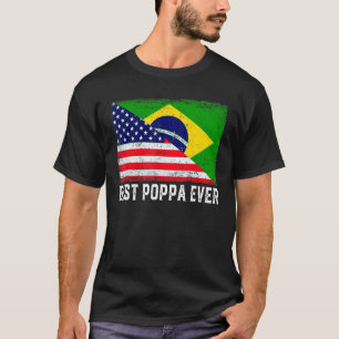 Camiseta Bandera estadounidense y bandera de Brasil mejor f