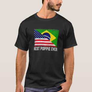 Camiseta Bandera estadounidense y bandera de Brasil mejor f