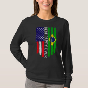Camiseta Bandera estadounidense y bandera de Brasil mejor f