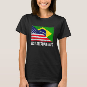 Camiseta Bandera estadounidense y bandera de Brasil mejor h