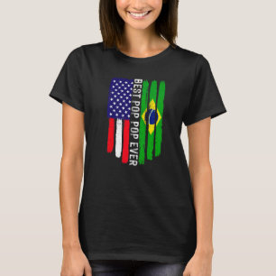 Camiseta Bandera estadounidense y bandera de Brasil mejor p