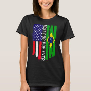 Camiseta Bandera estadounidense y bandera de Brasil mejor p