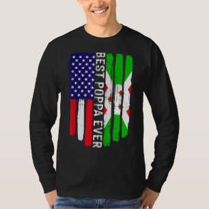 Camiseta Bandera estadounidense y bandera de Burundi mejor