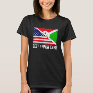Camiseta Bandera estadounidense y Bandera de Burundi Mejor 