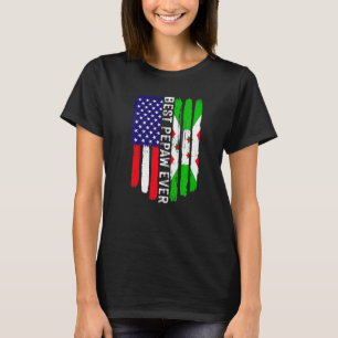 Camiseta Bandera estadounidense y Bandera de Burundi Mejor