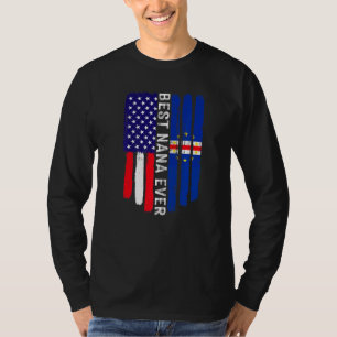 Camiseta Bandera estadounidense y bandera de Cabo Verde mej