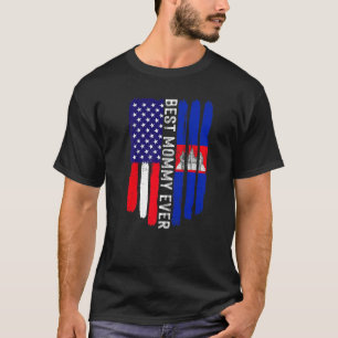 Camiseta Bandera estadounidense y bandera de Camboya mejor