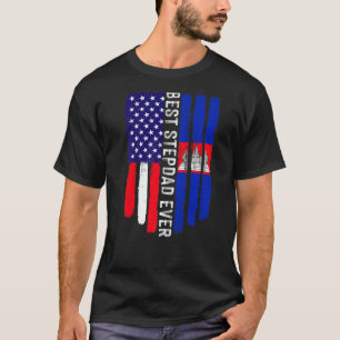Camiseta Bandera estadounidense y bandera de Camboya mejor