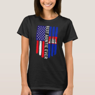 Camiseta Bandera estadounidense y bandera de Camboya mejor 