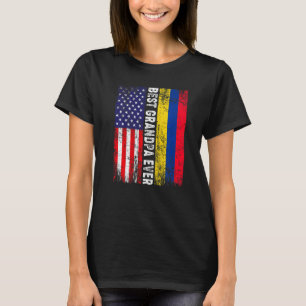 Camiseta Bandera estadounidense y bandera de Colombia mejor
