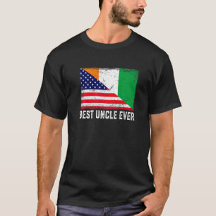 Camiseta Bandera estadounidense y bandera de Côte D'ivoire 