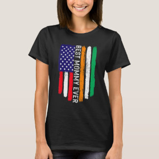 Camiseta Bandera estadounidense y bandera de Côte D'ivoire