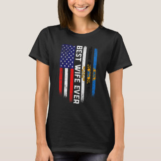Camiseta Bandera estadounidense y bandera de Estonia mejor