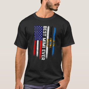 Camiseta Bandera estadounidense y bandera de Estonia mejor 