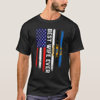 Camiseta Bandera estadounidense y bandera de Estonia mejor