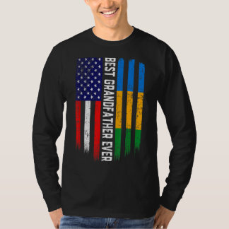 Camiseta Bandera estadounidense y bandera de Gabón Mejor Ab