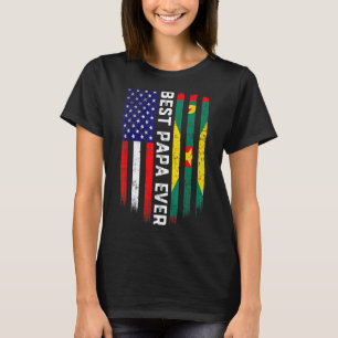 Camiseta Bandera estadounidense y bandera de Granada mejor 