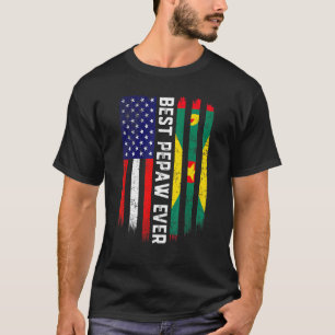 Camiseta Bandera estadounidense y bandera de Granada mejor 
