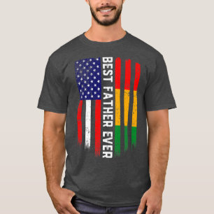 Camiseta Bandera estadounidense y bandera de Guinea mejor p