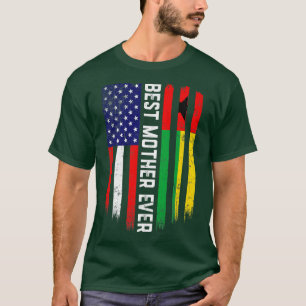 Camiseta Bandera estadounidense y bandera de GuineaBissau m