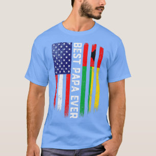 Camiseta Bandera estadounidense y bandera de GuineaBissau m