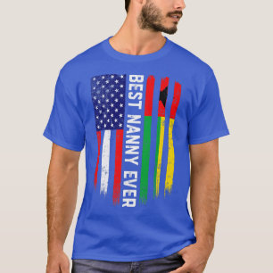 Camiseta Bandera estadounidense y bandera de GuineaBissau m