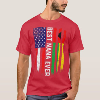 Camiseta Bandera estadounidense y bandera de GuineaBissau m