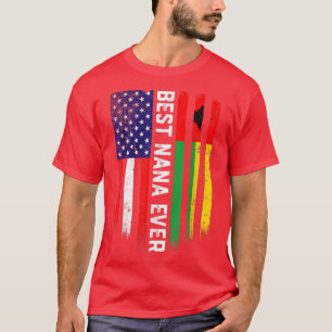 Camiseta Bandera estadounidense y bandera de GuineaBissau m