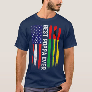 Camiseta Bandera estadounidense y bandera de GuineaBissau m
