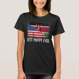 Camiseta Bandera estadounidense y bandera de Kenia mejor fa