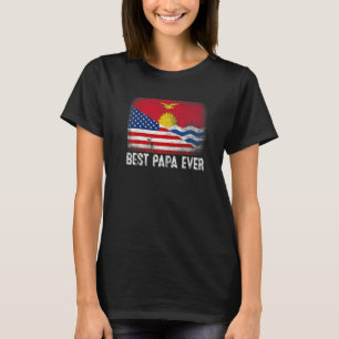 Camiseta Bandera estadounidense y bandera de Kiribati mejor