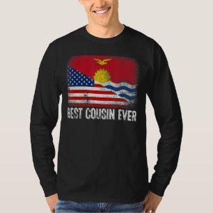 Camiseta Bandera estadounidense y bandera de Kiribati Mejor