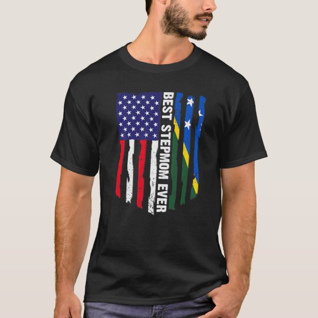 Camiseta Bandera estadounidense y bandera de las Islas Salo (Anverso)