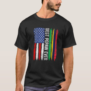 Camiseta Bandera estadounidense y bandera de Mauricio mejor