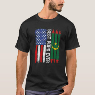 Camiseta Bandera estadounidense y bandera de Mauritania mej