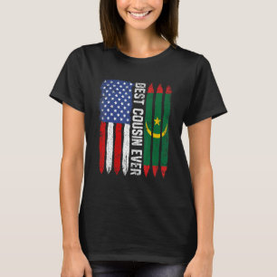 Camiseta Bandera estadounidense y bandera de Mauritania mej