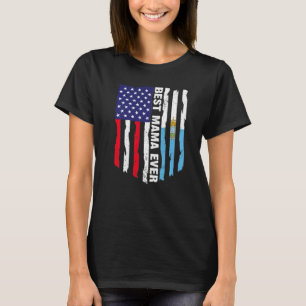 Camiseta Bandera estadounidense y bandera de San Marino mej