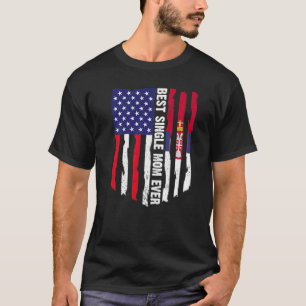Camiseta Bandera estadounidense y bandera de Serbia mejor m