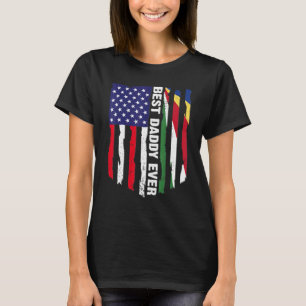 Camiseta Bandera estadounidense y bandera de Seychelles Mej