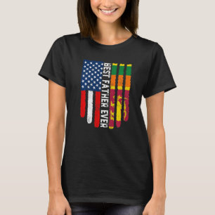 Camiseta Bandera estadounidense y bandera de Sri Lanka: mej