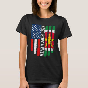 Camiseta Bandera estadounidense y bandera de Surinam mejor 